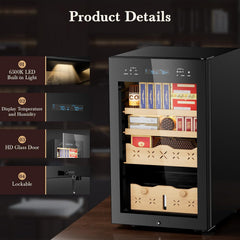 65L Electric Cigar Humidor Cabinet, up to 500 Cigars