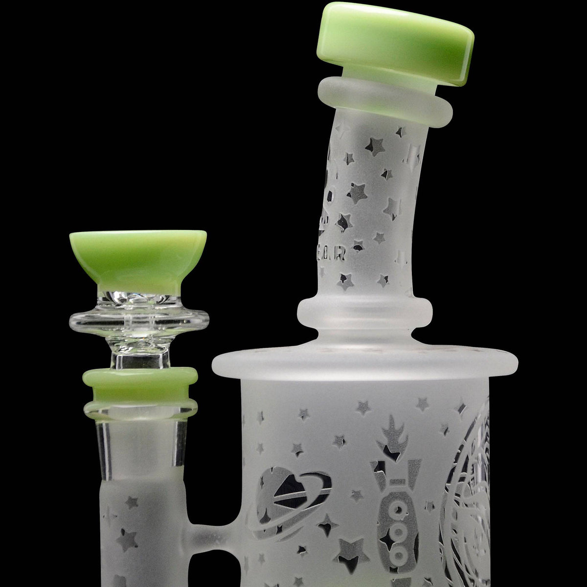 Calibear Sandblasted Flower Of Life Mini Can Bong - Discreet Smoker
