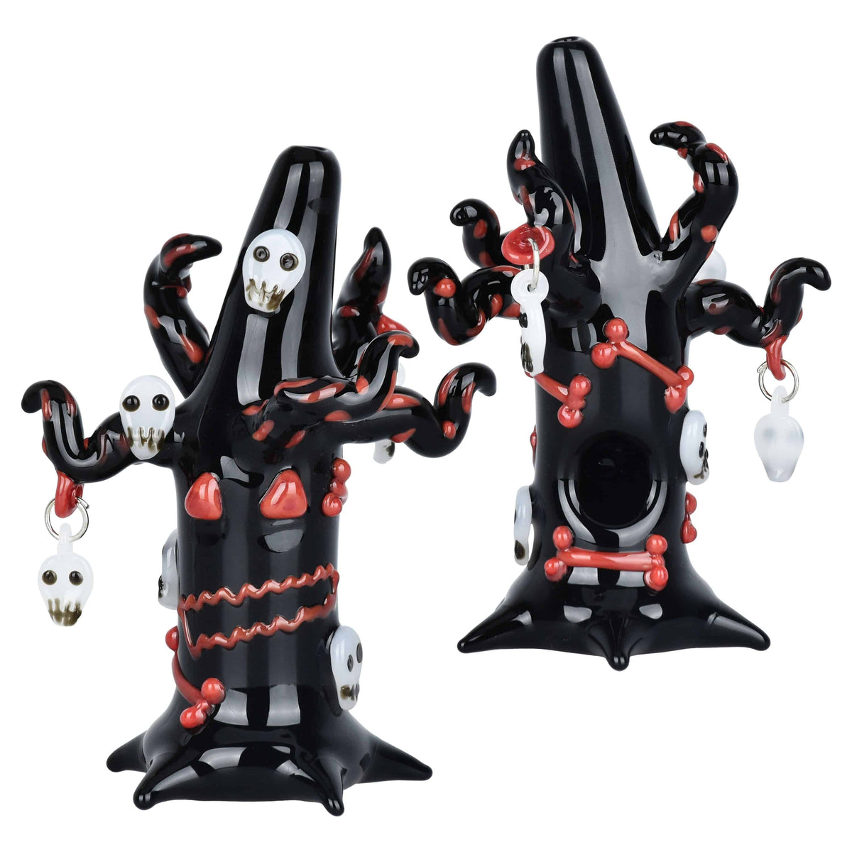 Spooky Halloween Tree Glass Hand Pipe - 5" - Discreet Smoker