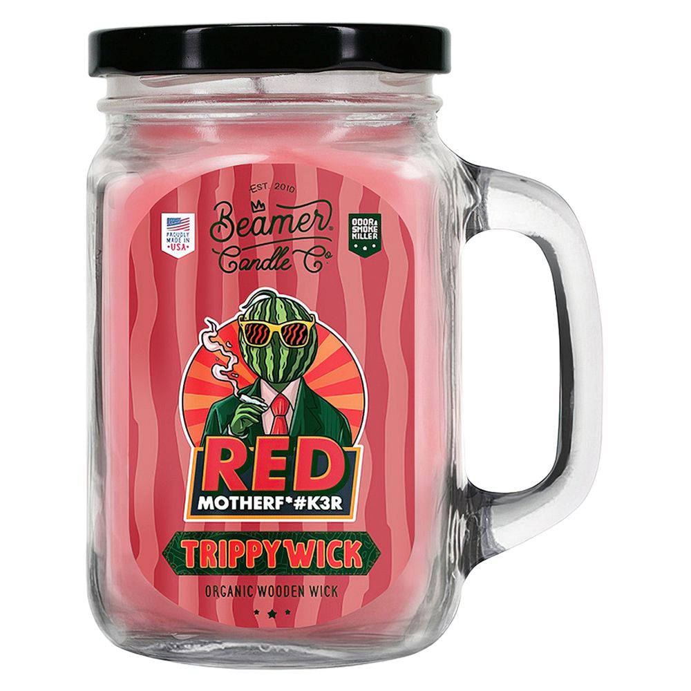 Beamer Candle Co. Trippy Wick Collection Mason Jar Candle | 12oz - Discreet Smoker