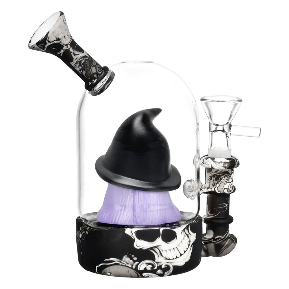 Spooky Witch Bell Jar Water Pipe - 5.5" / 14mm F - Discreet Smoker