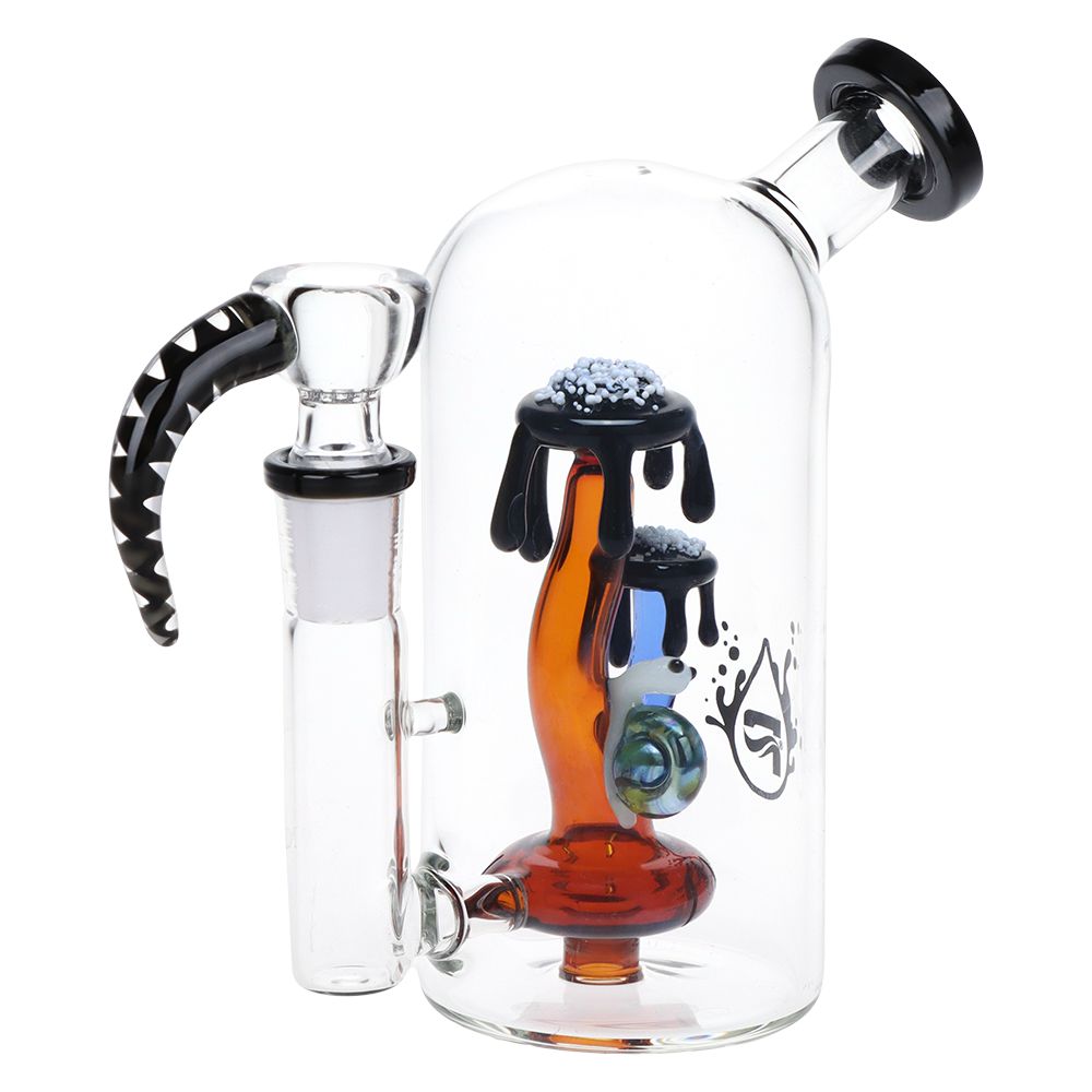 Pulsar Magma Lake Mushroom Glass Water Pipe - 5.5" / 14mm F - Discreet Smoker