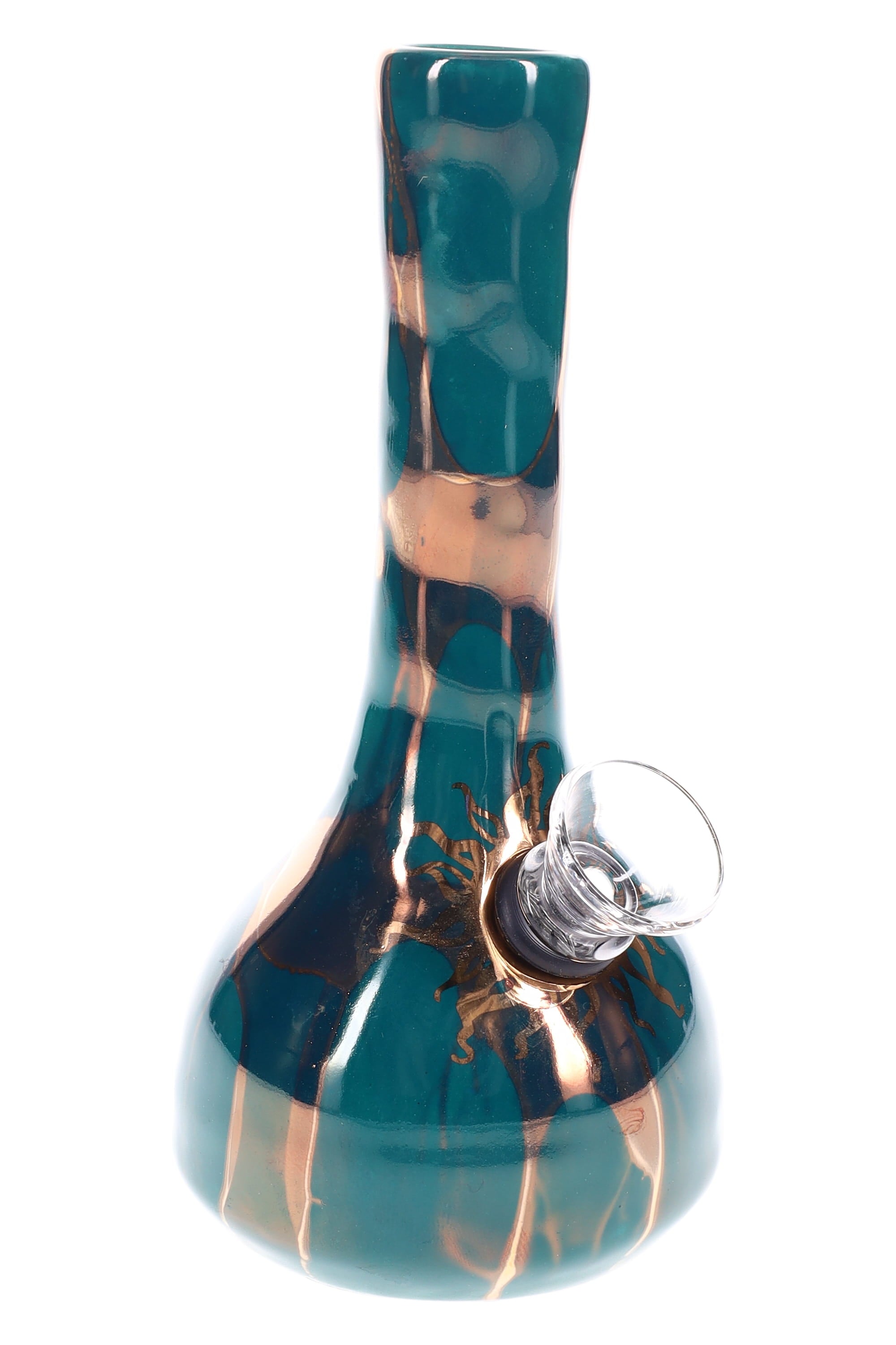 Ancient Creations Ceramics Mini Ceramic Water Pipe – 5″ – US-Made - Discreet Smoker