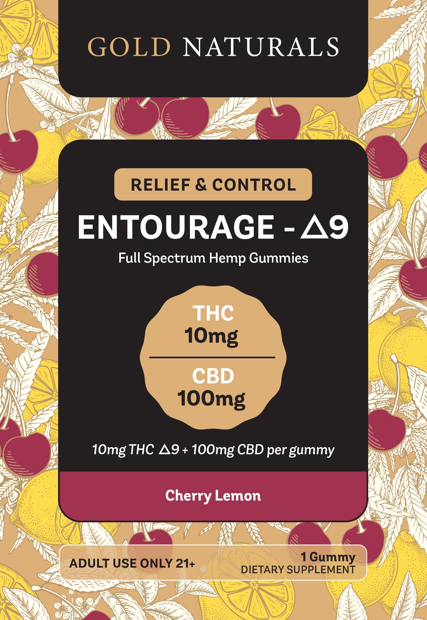 Gold Naturals Entourage Δ9 Gummy - Discreet Smoker