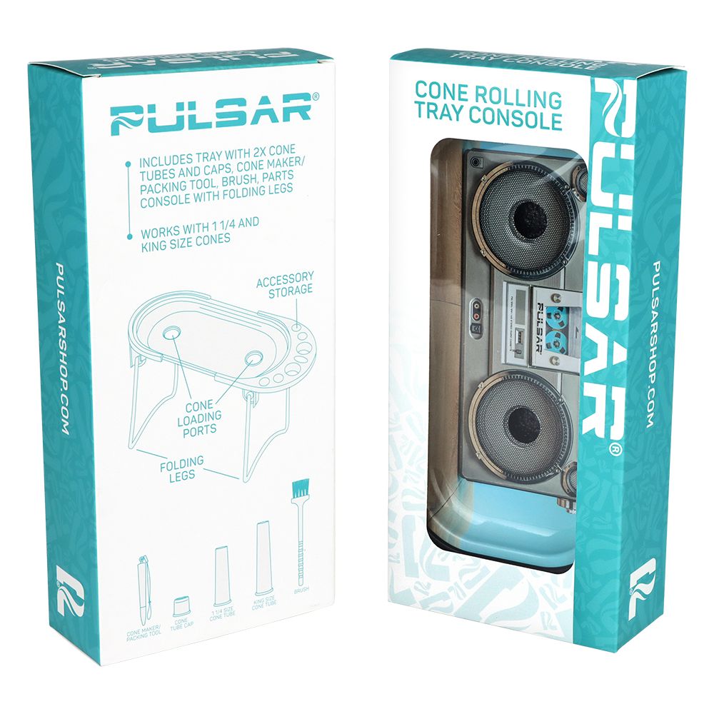 Pulsar Elevated Cone Rolling Tray Console | 9.25"x4.25" - Discreet Smoker