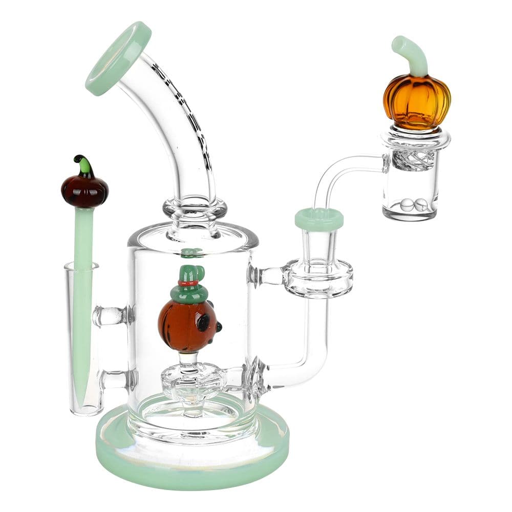 Pulsar Pumpkin Patch Glass Dab Rig Set - 8" / 14mm F - Discreet Smoker