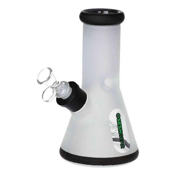 SeshGear Glass Beaker Water Pipe Smokers' Kit | 8" | 14mm F, Clear