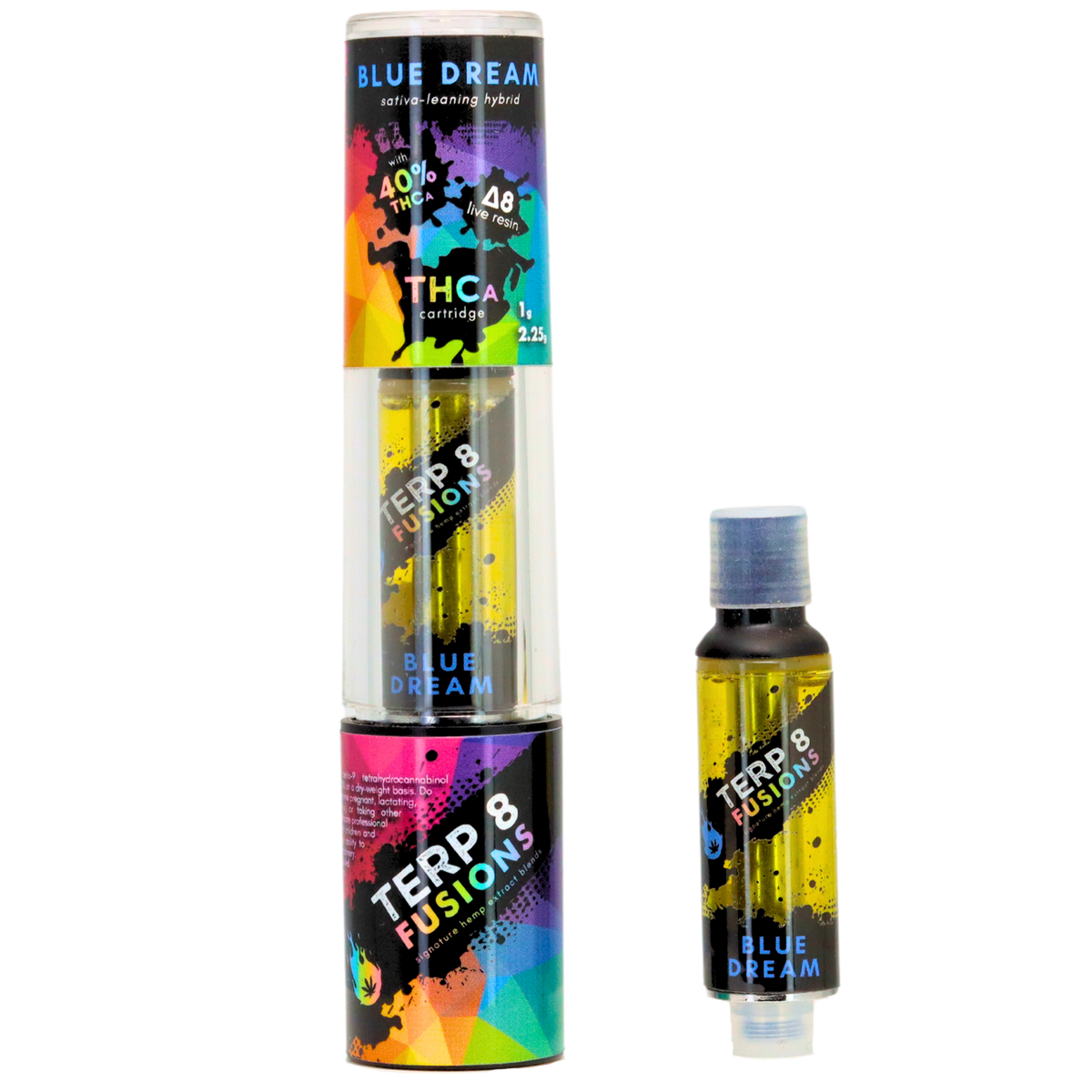 2.25-Gram Blue Dream THCA + D8 Live Resin Cartridge