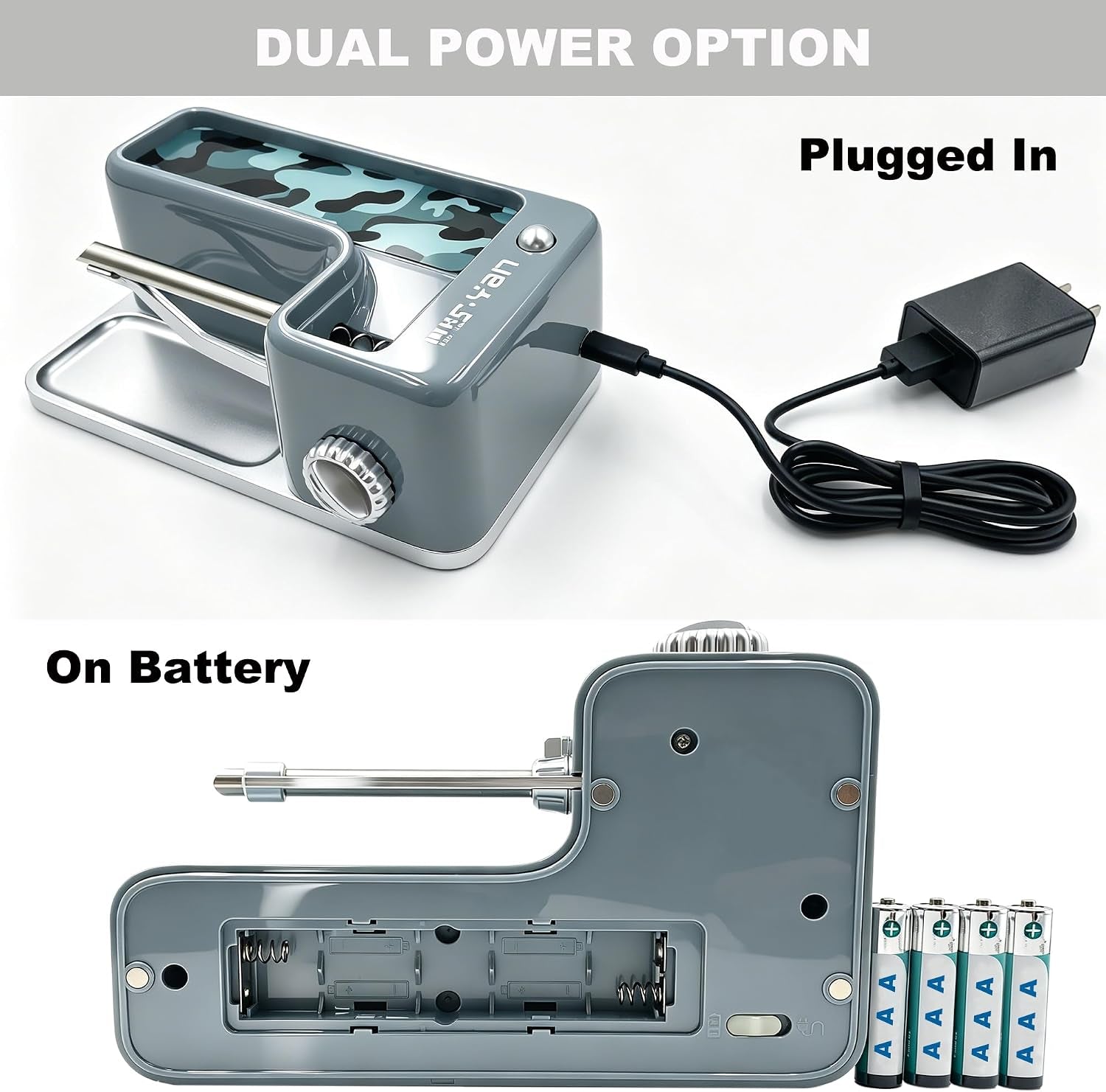 Cigarette Rolling Machine, Electric Pre-Roll Cone, Usb-C/Battery