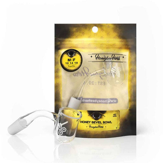HONEY BEVEL BOWL QUARTZ BANGER - 45° DEGREE | YL - Discreet Smoker