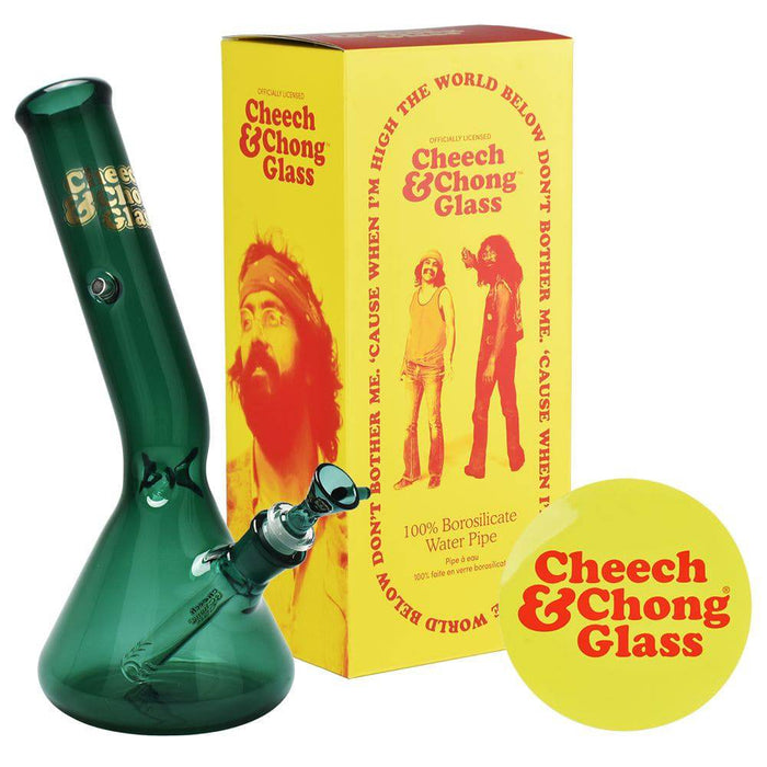 Cheech & Chong Glass Basketball Jones Chillax Bong | 12" | 14mm F, Teal