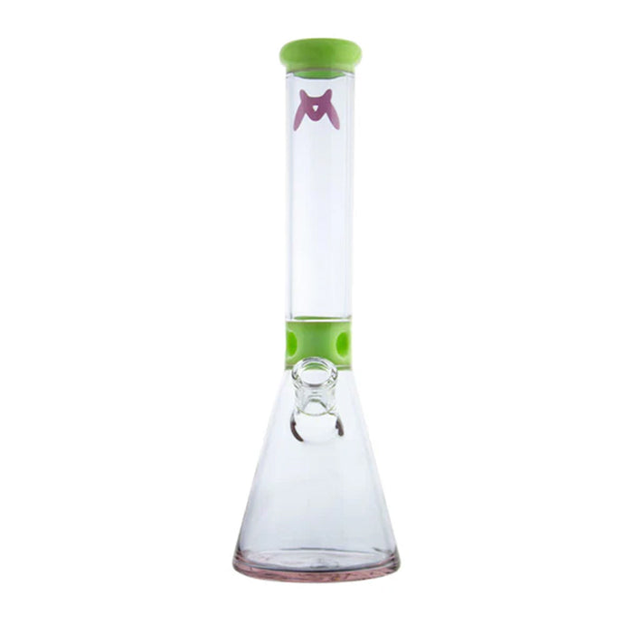 MAV 13.5" Mini Zebra Beaker Water Pipe, Slime Purple