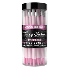 Blazy Susan Ultra Thin Rice Pre-Rolled Cones | 50ct Jar - Discreet Smoker