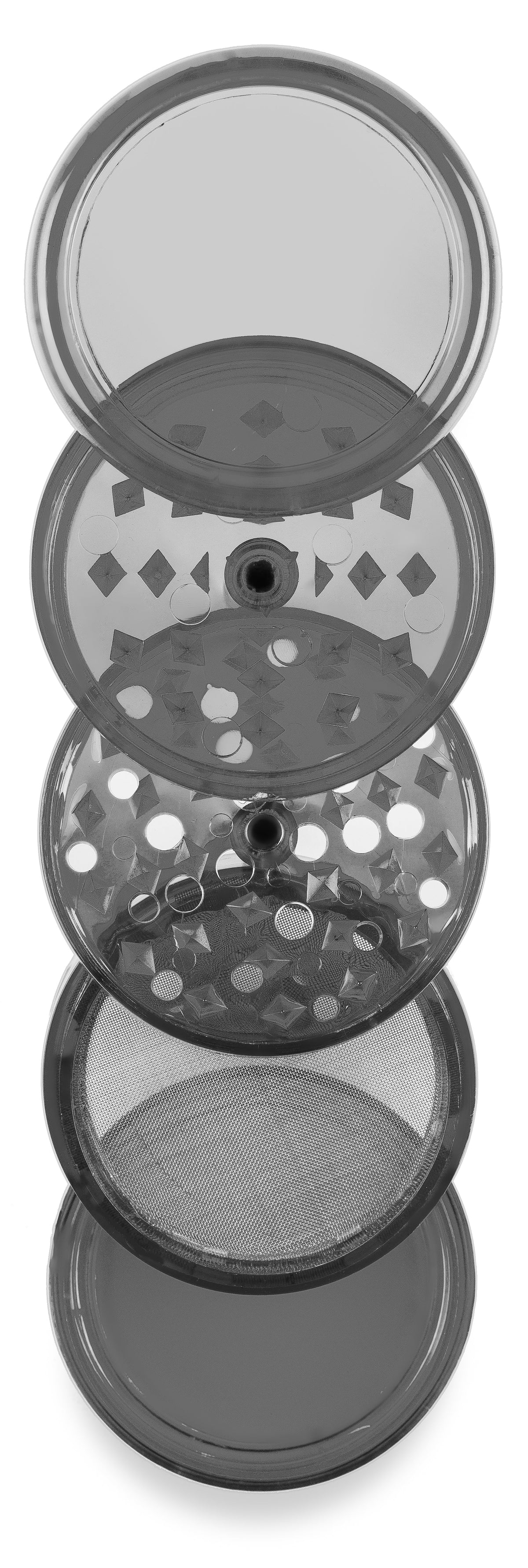 Higher Standards 4-Piece Herb Grinder with Pollen Catcher - Discreet Smoker