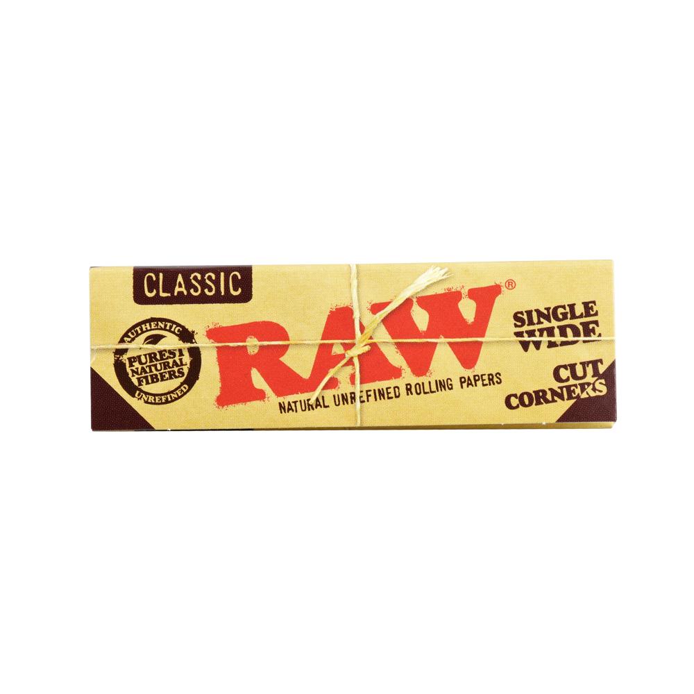 RAW Cut Corners Rolling Papers | Single Wide - Discreet Smoker