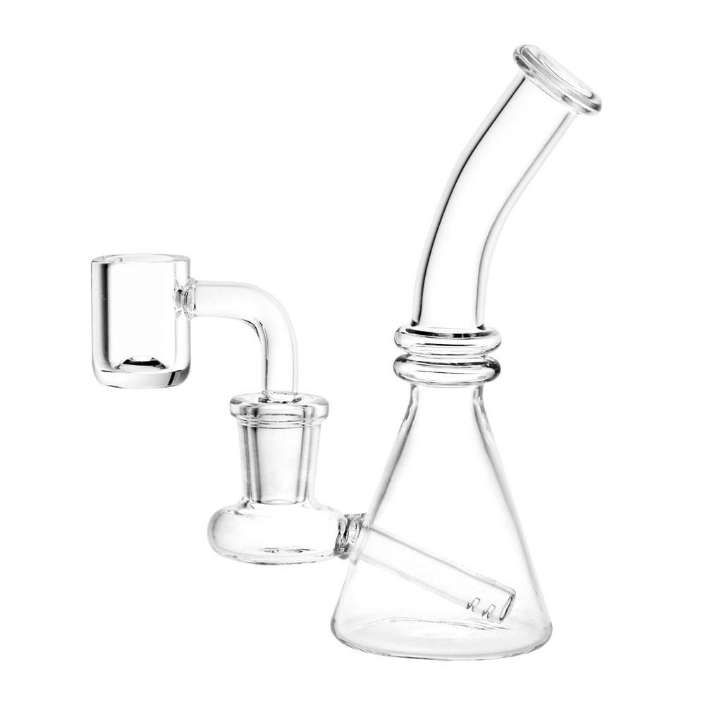 Clear Glass Mini Beaker Dab Rig - Discreet Smoker