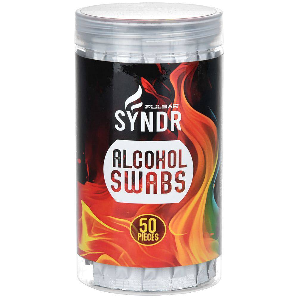 50CT TUB - Pulsar SYNDR Alcohol Cotton Cleaning Swabs - Discreet Smoker