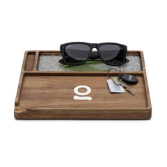 Ongrok Premium Natural Acacia Wood Tray | 9.5" x 9.5" - Discreet Smoker