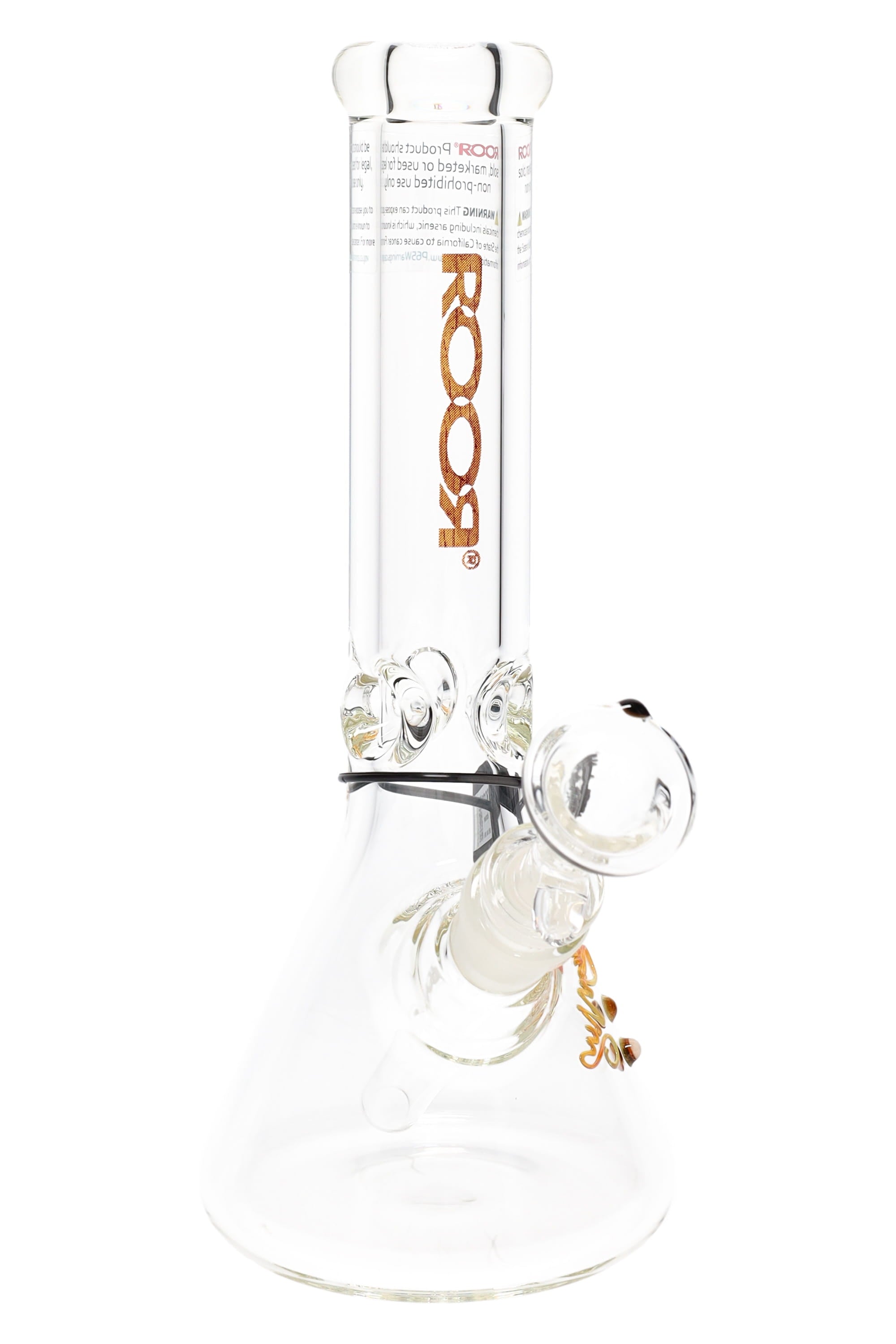 ROOR 10" Beaker Bong – Ultra-Thick 7 mm Glass, Glass-on-Glass - Discreet Smoker