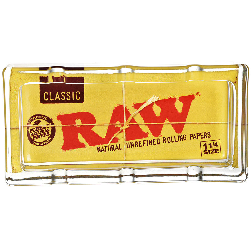 RAW Classic Pack Glass Ashtray - 6"x3" - Discreet Smoker