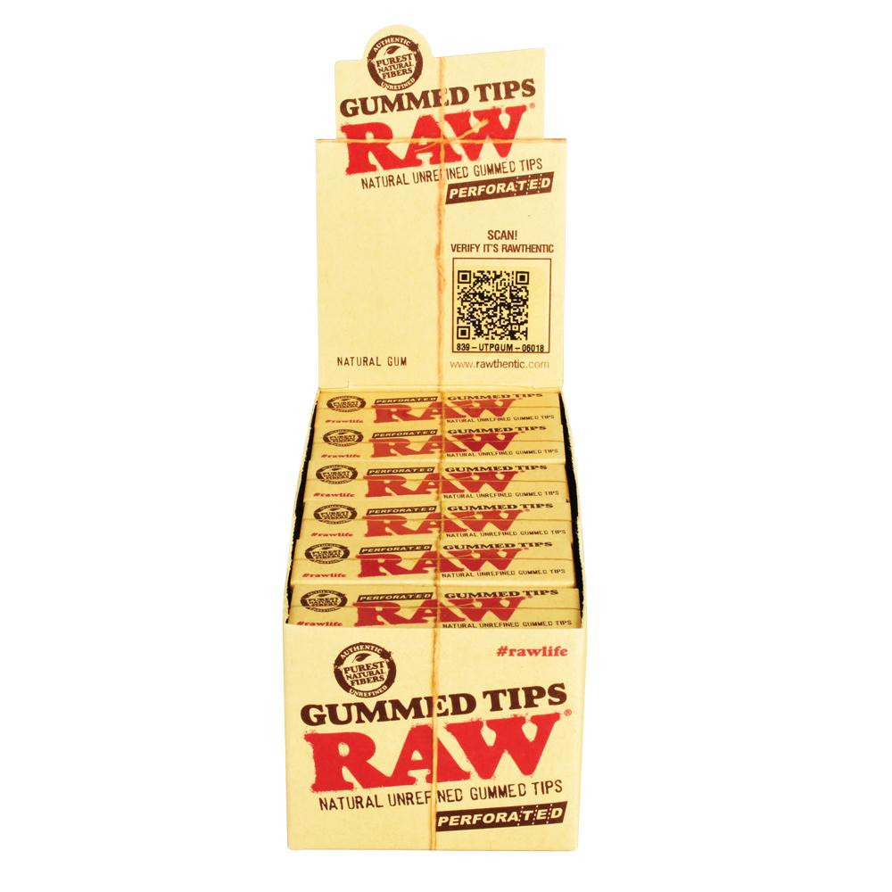 RAW Natural Perforated Gummed Tips - Discreet Smoker