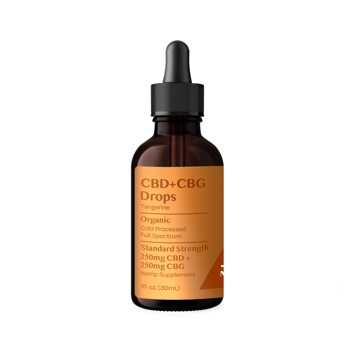 Organic CBG+CBD Tangerine Drops 250mg+250mg - Discreet Smoker