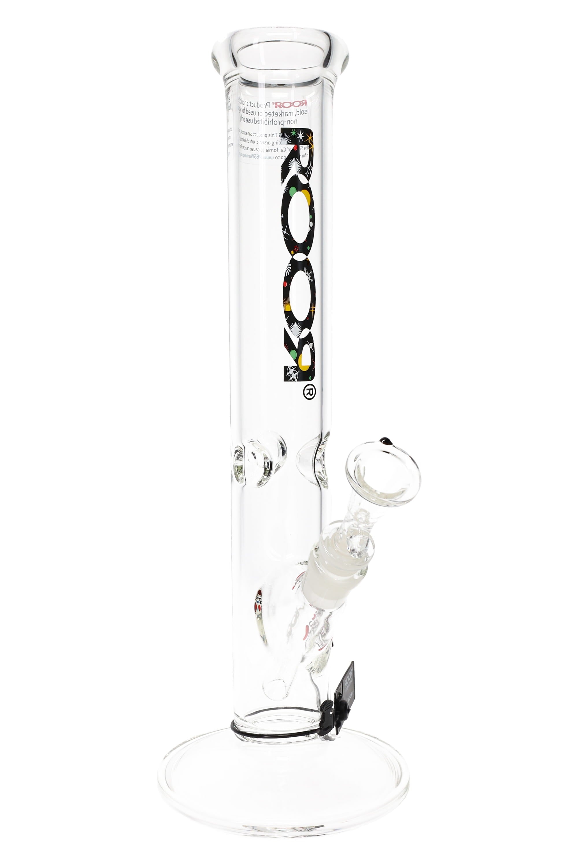ROOR 14″ 50 mm Straight Tube Bong – Ice Pinch – 5 mm Thick - Discreet Smoker
