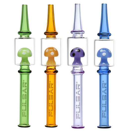 Pulsar Magic Mushroom Dab Straw | 6" | 4pc Set - Discreet Smoker