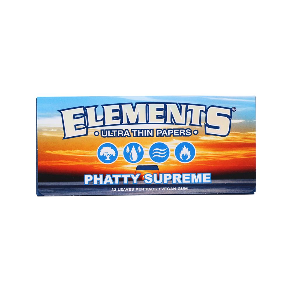 24PC DISPLAY Elements Phatty Supreme Rolling Papers - Discreet Smoker