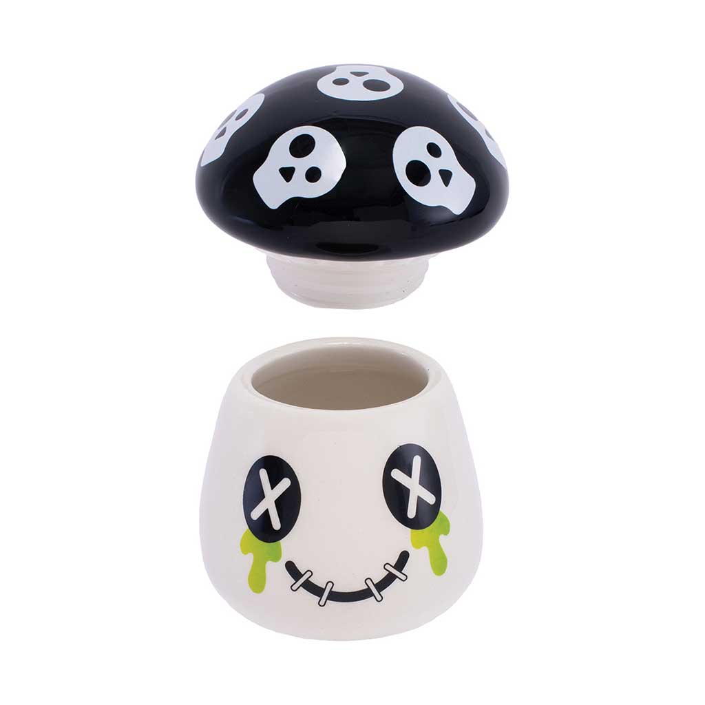 MUSHROOM SKULL STASH JAR - Discreet Smoker