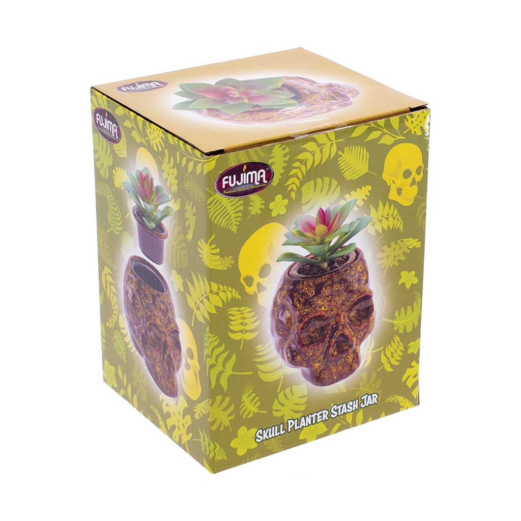 SKULL PLANTER STASH JAR - Discreet Smoker