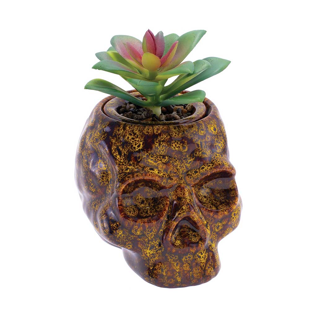 SKULL PLANTER STASH JAR - Discreet Smoker