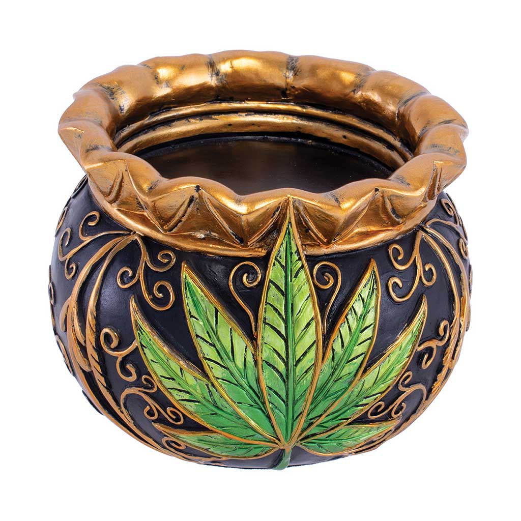 ROYAL LEAF CAULDRON ASHTRAY - Discreet Smoker