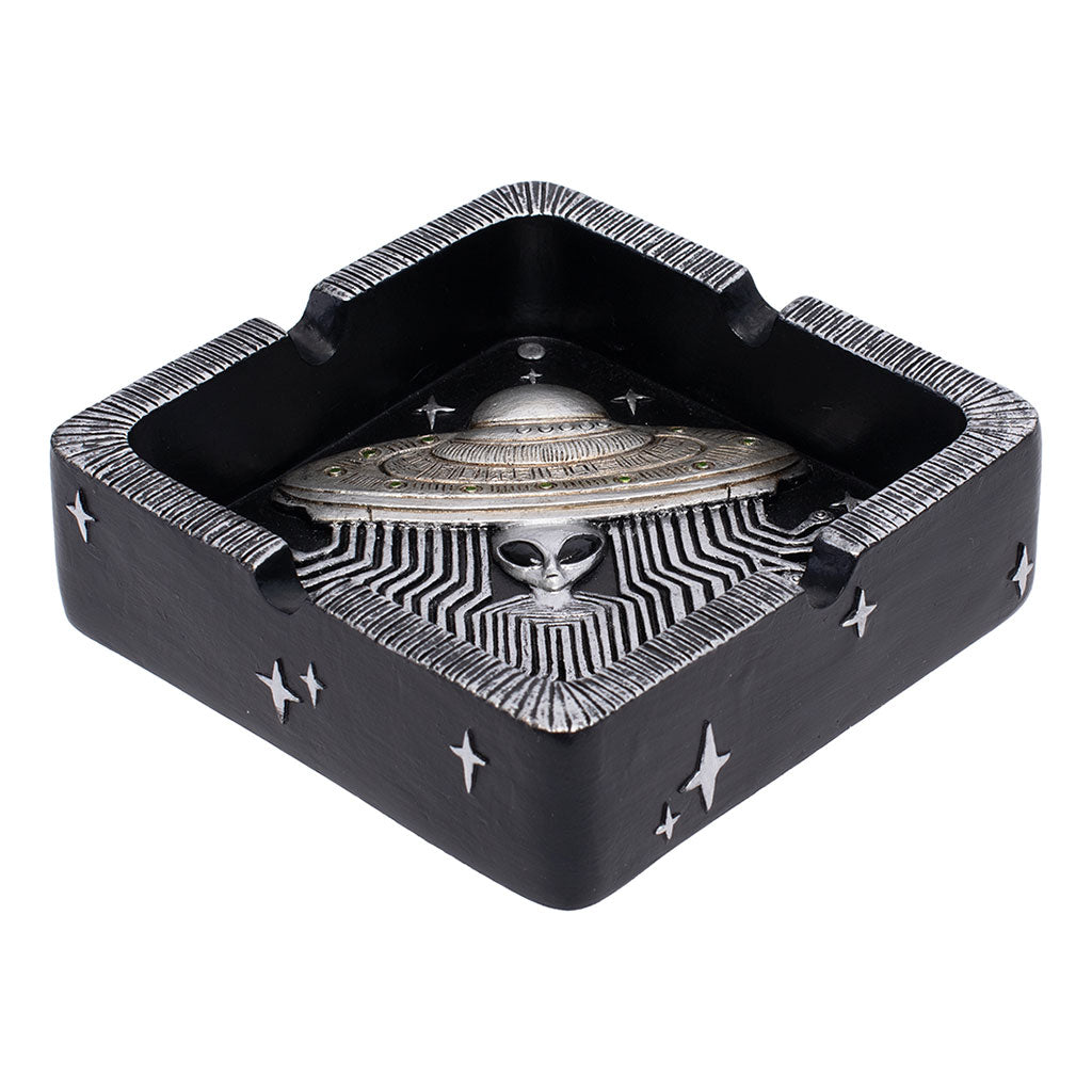 SILVER UFO ASHTRAY