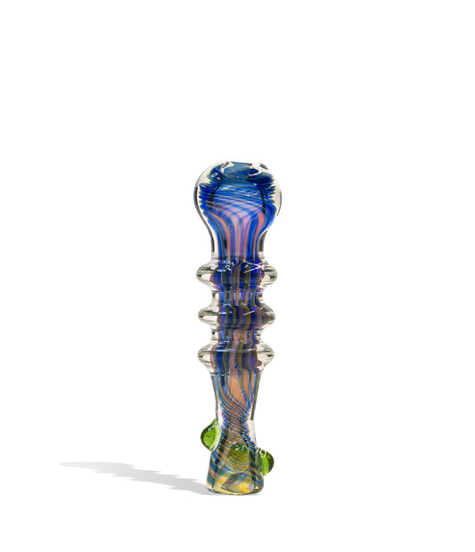 4 inch Gold Fumed Hand Pipe with Slime Knobs - Discreet Smoker