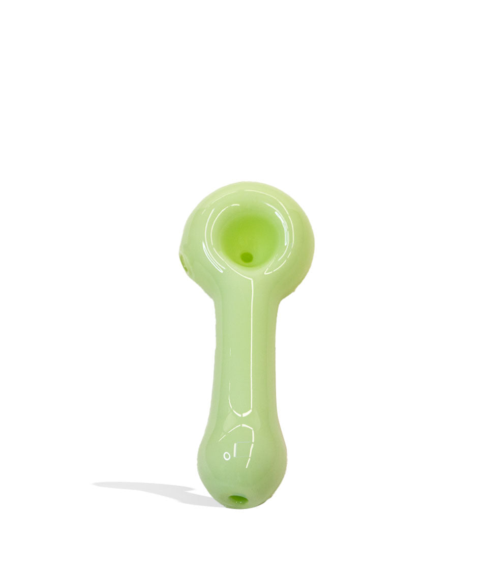 4 inch Milky Colored Glow in the Dark Hand Pipe - Discreet Smoker
