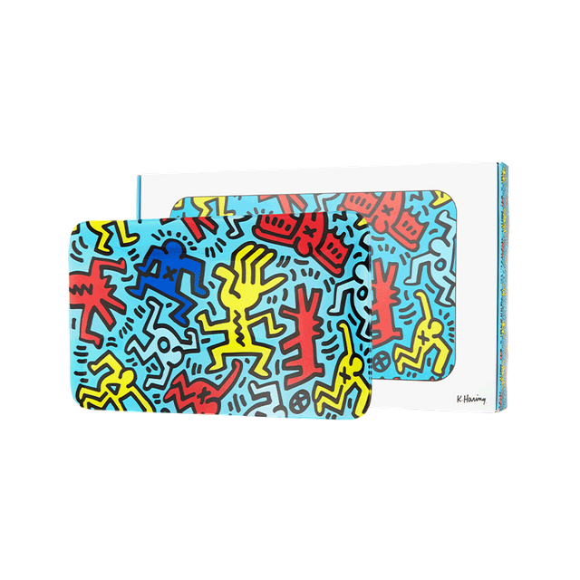 K. Haring Glass Rolling Tray - Discreet Smoker