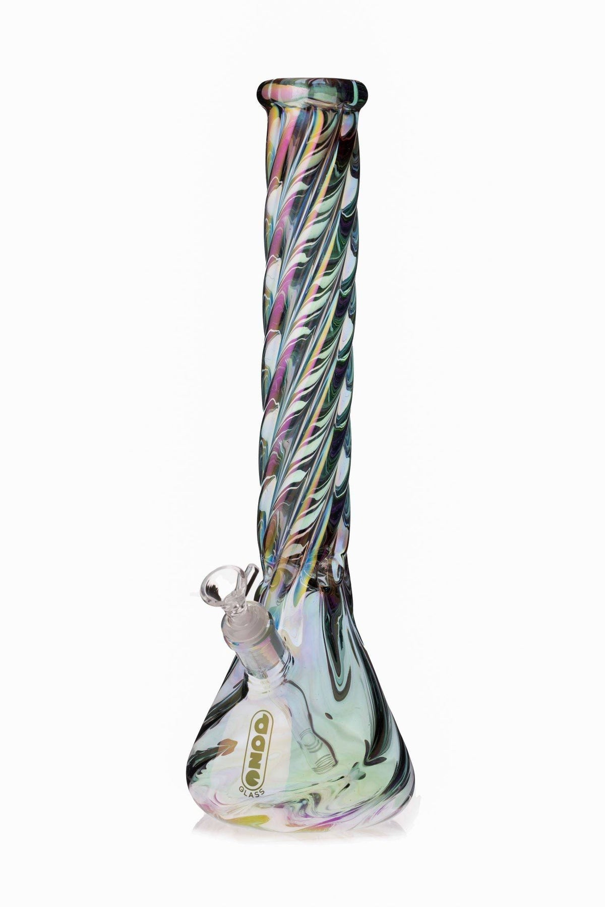 Daze Glass - 16 Inch Iridescent Spiral Glass Water Pipe