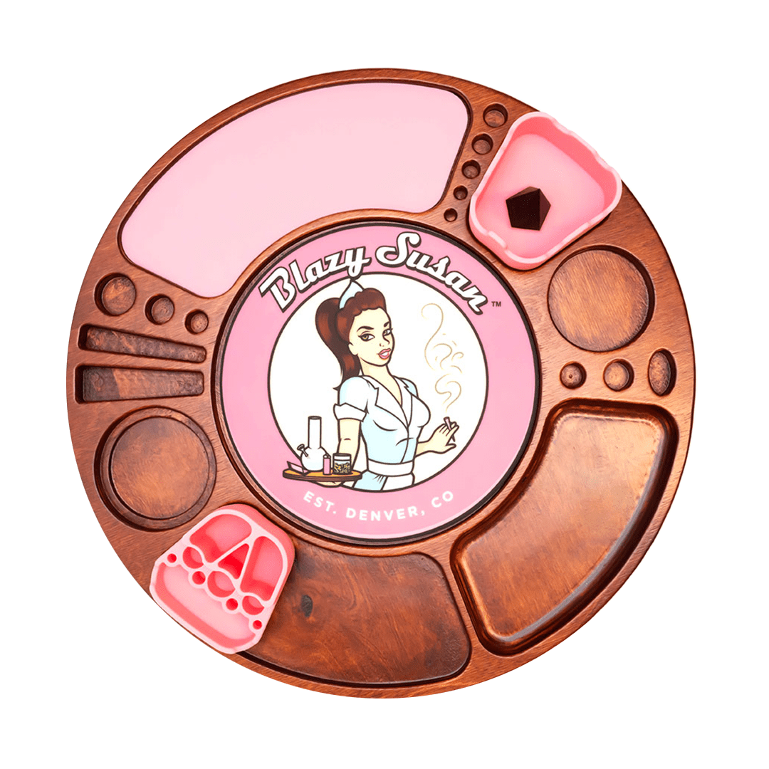 Blazy Susan Spinning Rolling Trays - Discreet Smoker