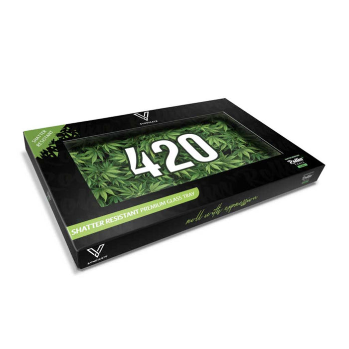 420 GLASS TRAY, Green