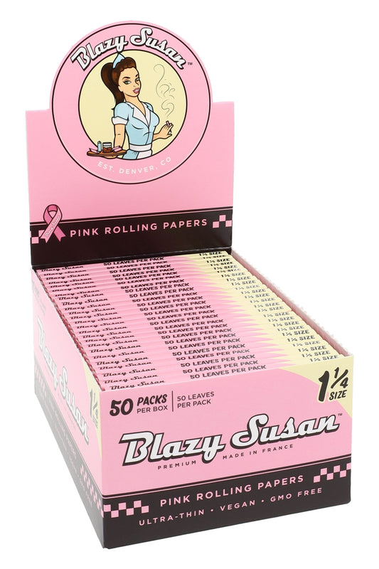 Blazy Susan Rolling Papers – 1¼ Size – 50-Count Display - Discreet Smoker