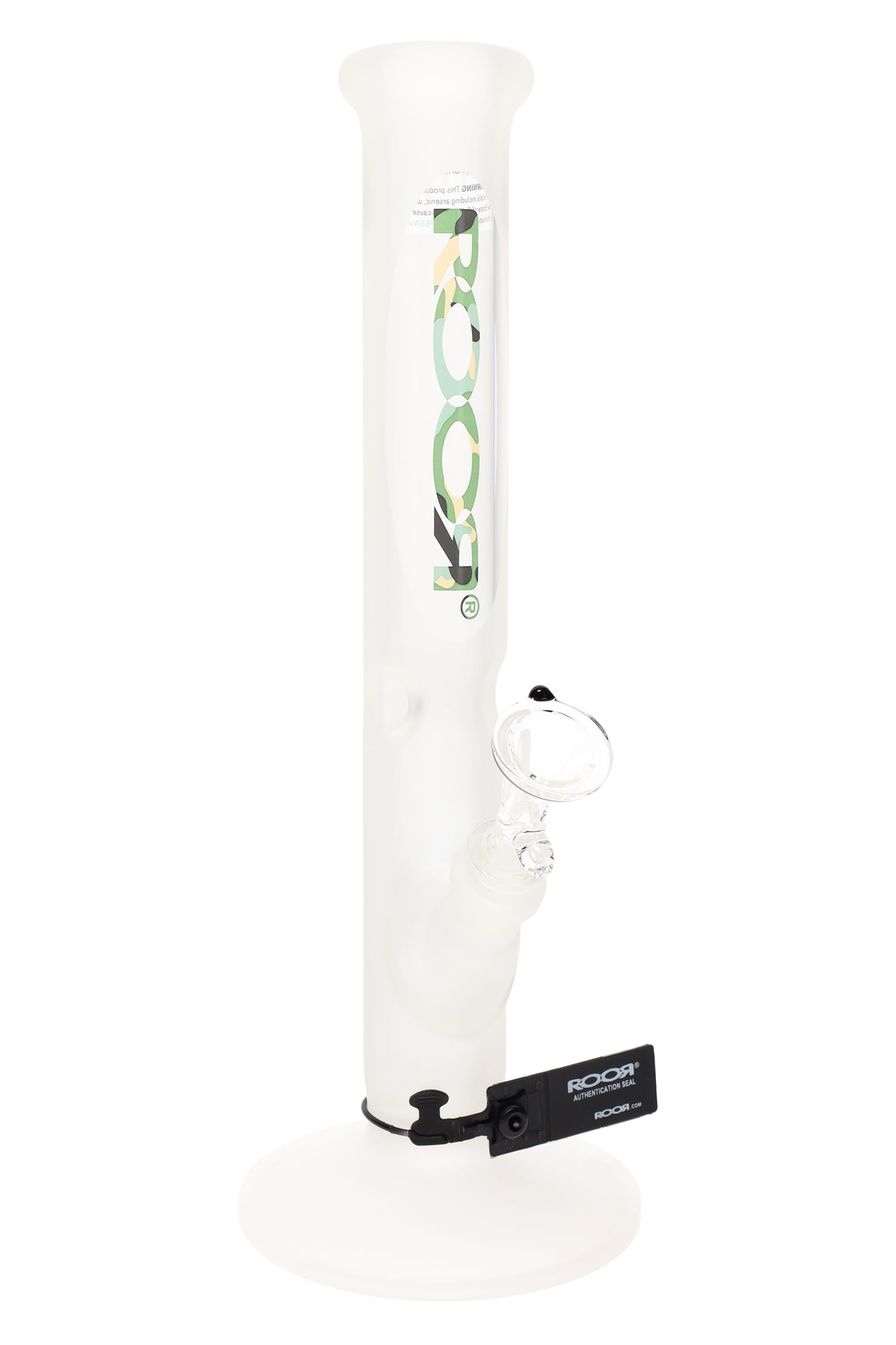 ROOR Frosted Straight Tube Bong – Ice Pinch – 5 mm – 14″ – 45 mm - Discreet Smoker