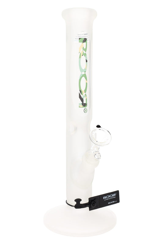 ROOR Frosted Straight Tube Bong – Ice Pinch – 5 mm – 14″ – 45 mm - Discreet Smoker