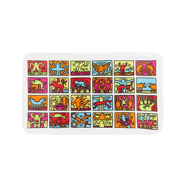K. Haring Glass Rolling Tray - Discreet Smoker