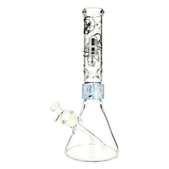 Prism Spaced Out Standard Beaker Single Stack Water Pipe - 14"/14mm F - Discreet Smoker