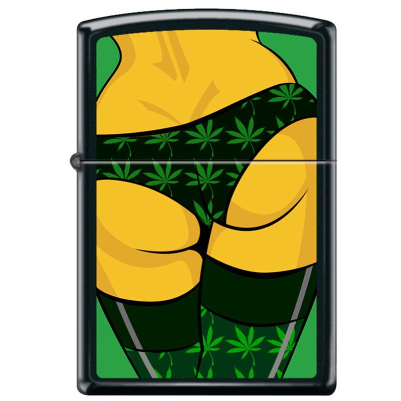 Zippo Lighter | Weed Bum | Black Matte - Discreet Smoker