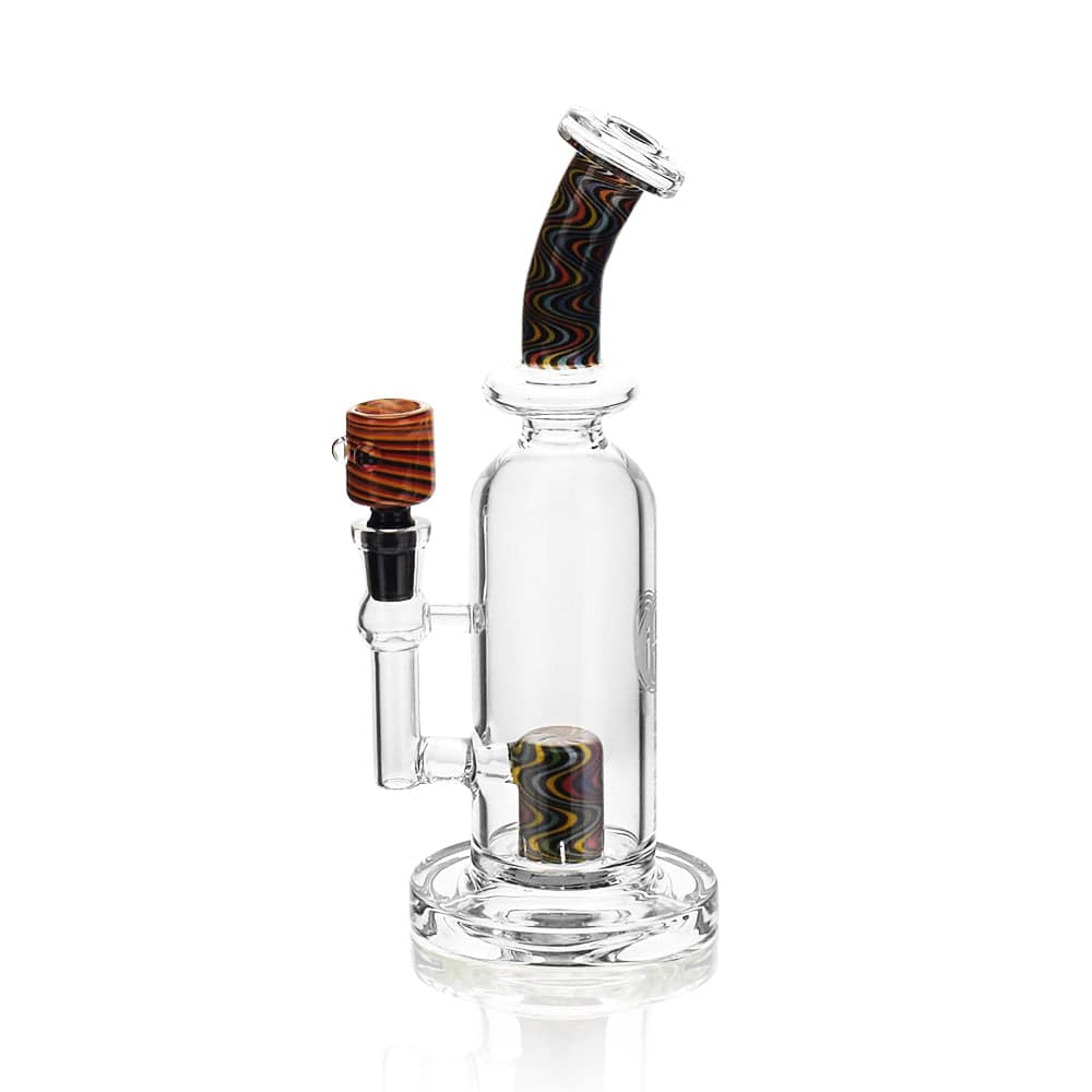 High Society | Centauri Premium Wig Wag Hybrid Pipe (Black Rainbow) - Discreet Smoker