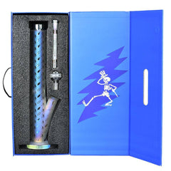 Grateful Dead x Pulsar Bolts And Skellies Straight Tube Water Pipe-15.5"/14mm F - Discreet Smoker