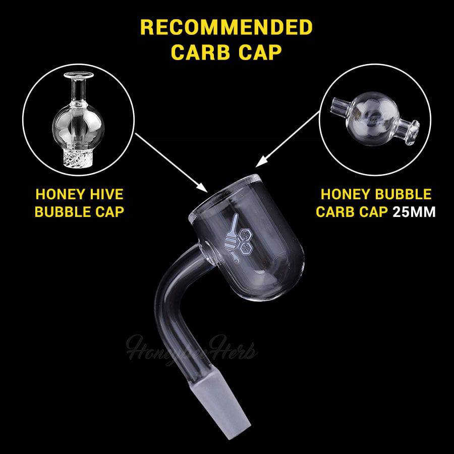 HONEY BEVEL BOWL QUARTZ BANGER - 90° DEGREE | YL - Discreet Smoker