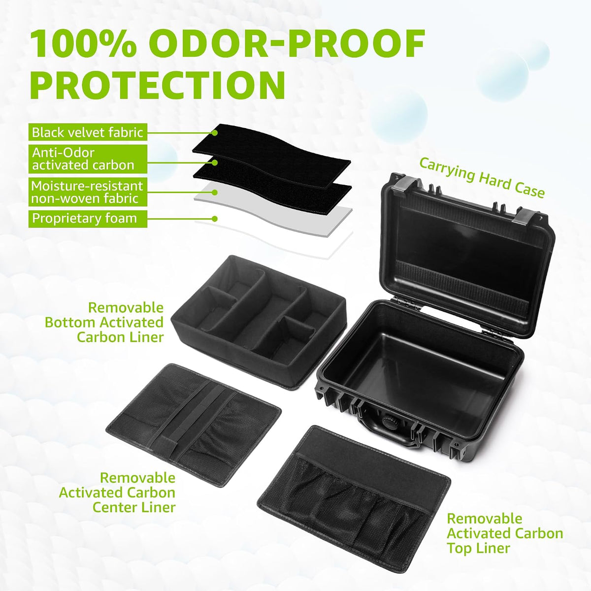 INFINITKIN XL Smell Proof Box Lockable Storage Container with Lock